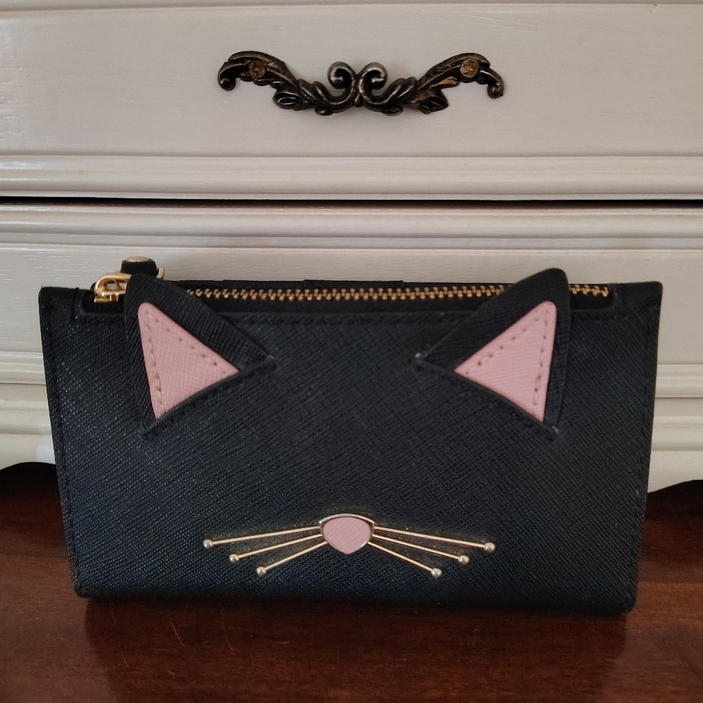 Black Cat Ear Wallet Kate Spade